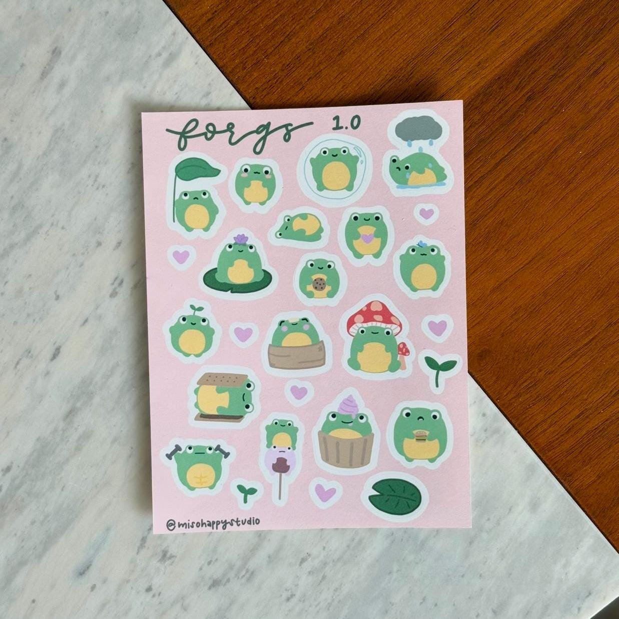 Frog Sticker Sheet for Journaling - 1.0