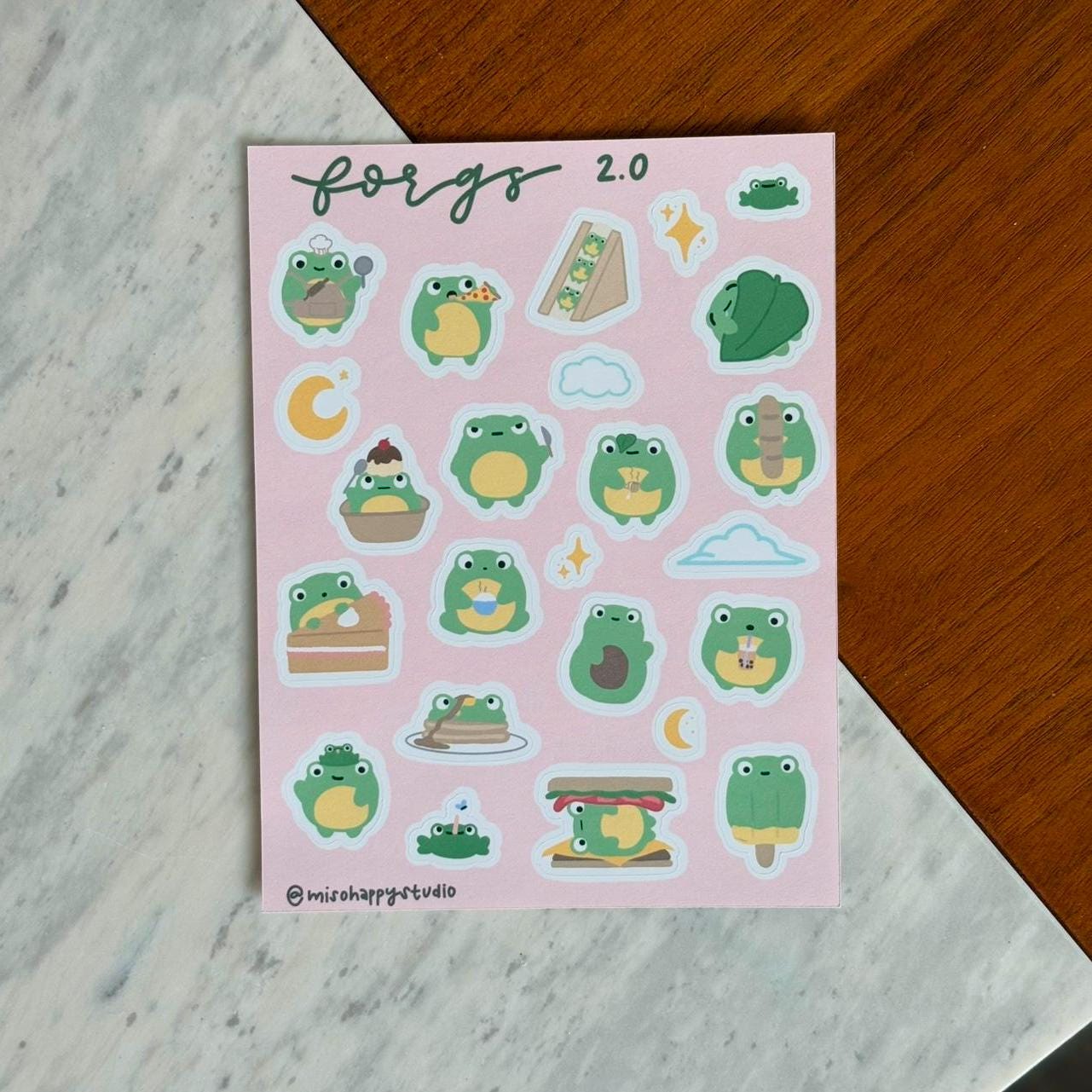 Frog Sticker Sheet for Journaling - 2.0