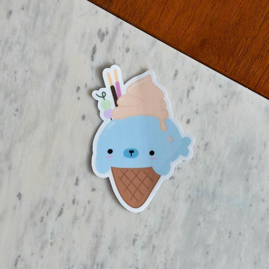 Soft Serve Seal Waterproof Matte Vinyl Sticker